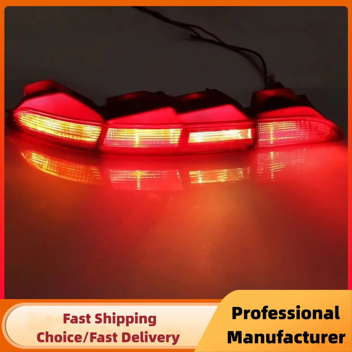 Car Rear Bumper Brake Light For Audi Q3 2011-2015 2016-2018 Tail Light Reverse Lamp With 4PCS Bulbs Car Red Stop Lamp