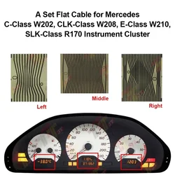 A Set Instrument Pixel LCD Display Ribbon Cable FOR Mercedes Benz E W210 W202
