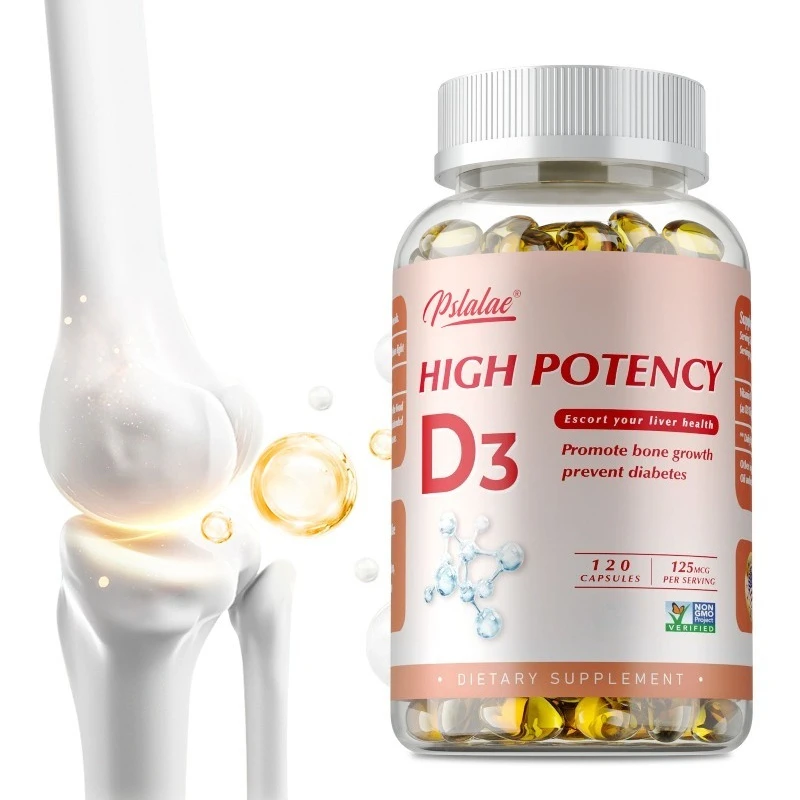 Vitamin D3 5000 IU - Supports Strong Bones & Immune Health - Gluten Free Non-GMO Vitamin D Supplement