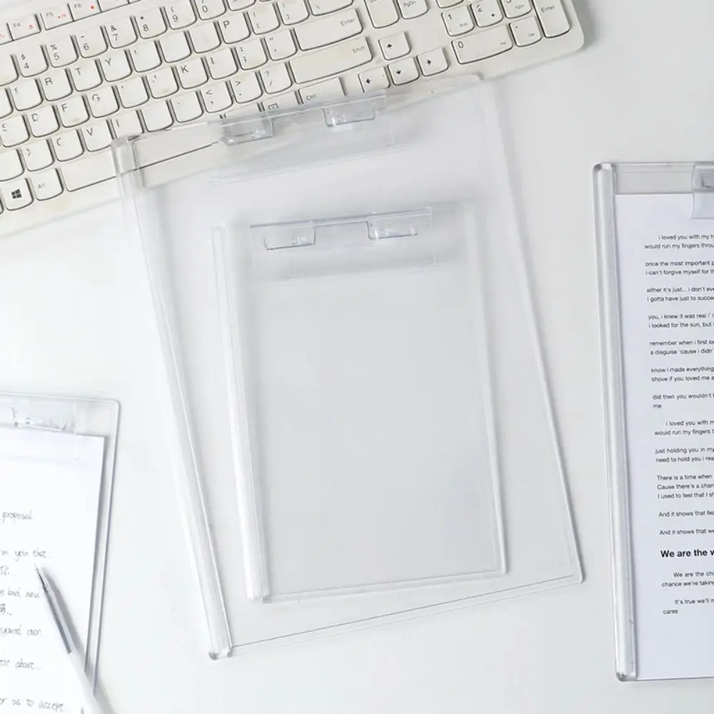 With Graduated Scale Writing Clipboard INS Transparent Durable Memo Clipboard A4/A5 Arcylic Paper Organizer Signing