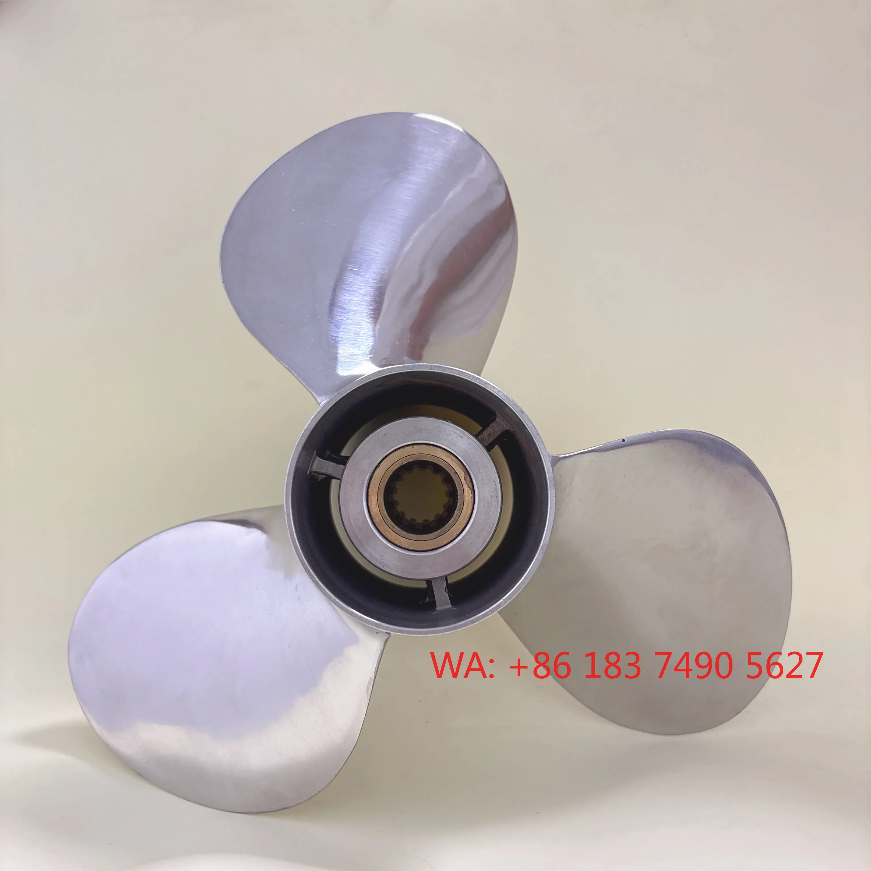 Stainless steel propeller, two stroke, 40 horsepower, 13 inch