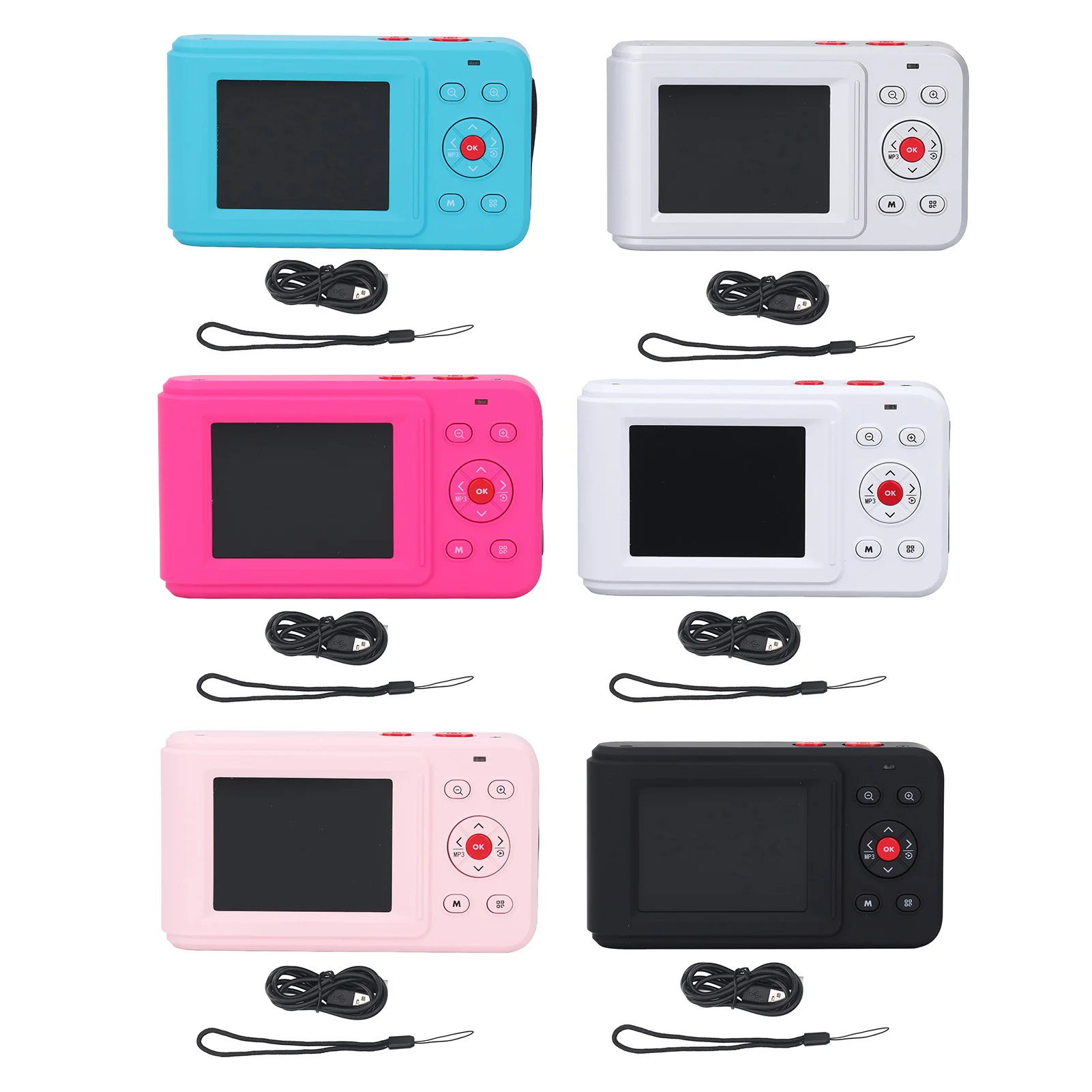 

Автоматический адаптивный режим фотосъемки, четкое изображение, 16-кратный зум, цифровая камера с ремешком на запястье для путешествий