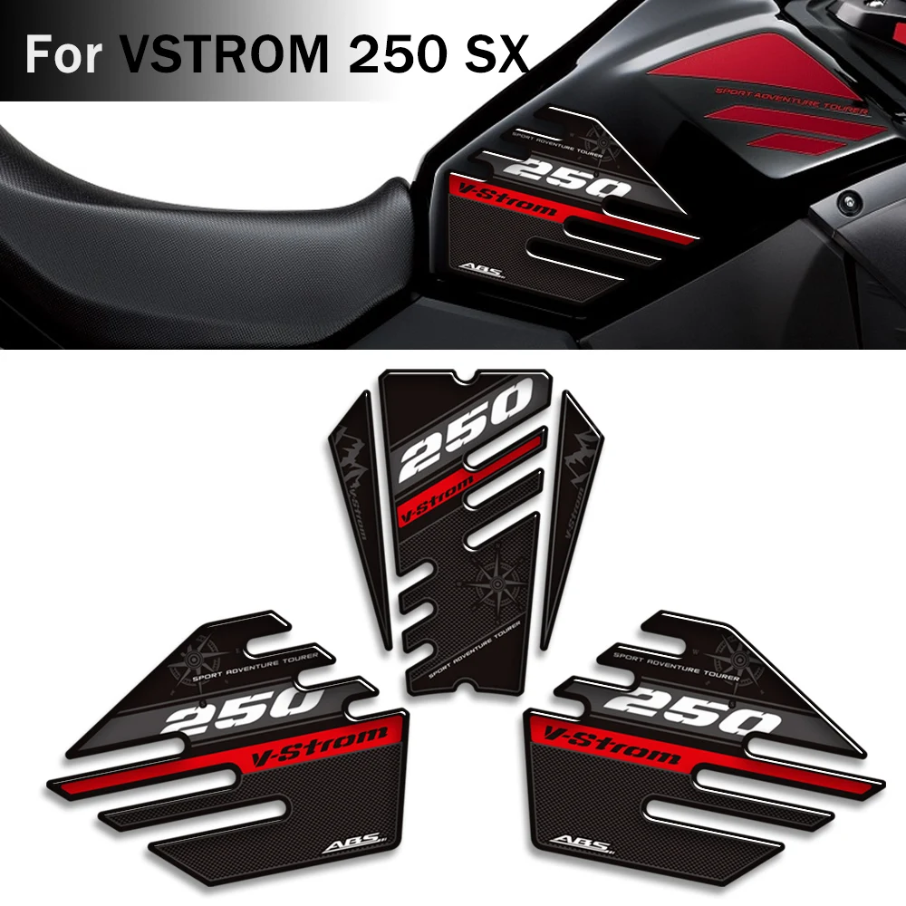 

For Suzuki V-STROM V STROM DL 250 SX 250SX Tank Pad Stickers Protector Side Fuel Oil Oil Kit Knee Tank Pad Protector 2016-2022