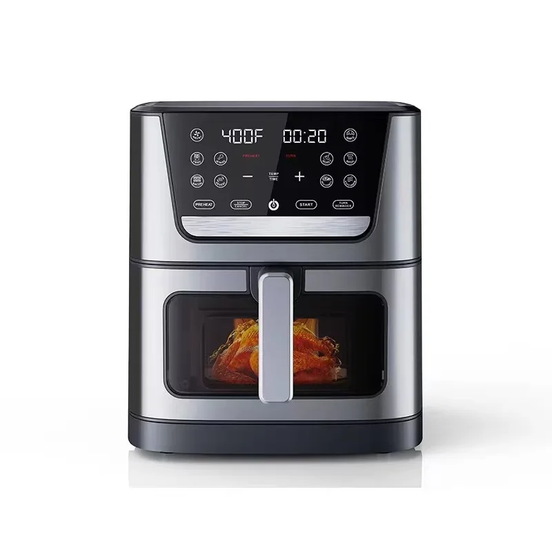 2025 New Design 8-10L Digital Light Emitting Diode Display Kitchen Oven Multifunctional Oil Free Air Fryer Quick Cooking