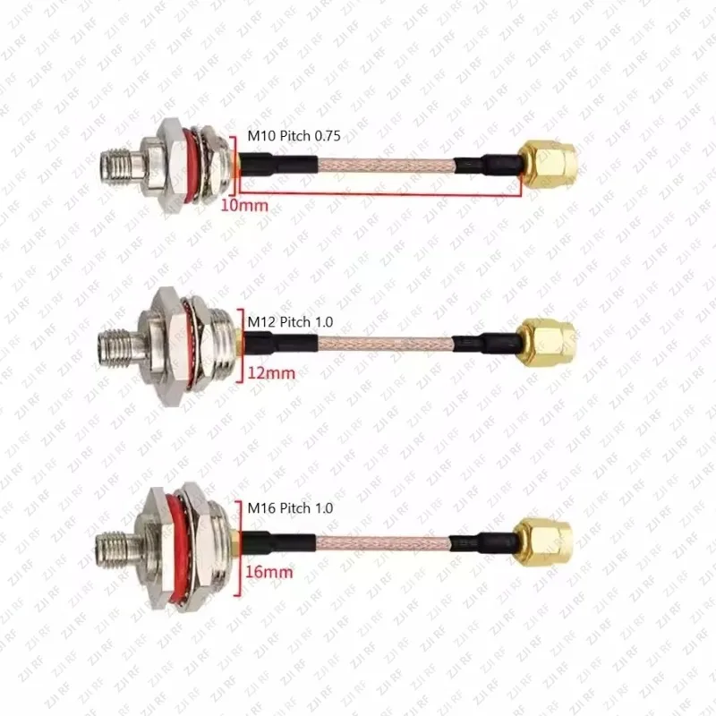 SMA M10 M12 M16 Female Screw To Male Waterproof Box Jumper AP Routing Antenna Connection Extension Cable RG316
