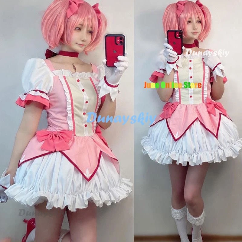 Anime Madoka Magica Cosplay Kostuums Vestido Puella Magi Halloween Kostuum Voor Vrouwen Lolita Encanto Jurk Pak Meid Jurk