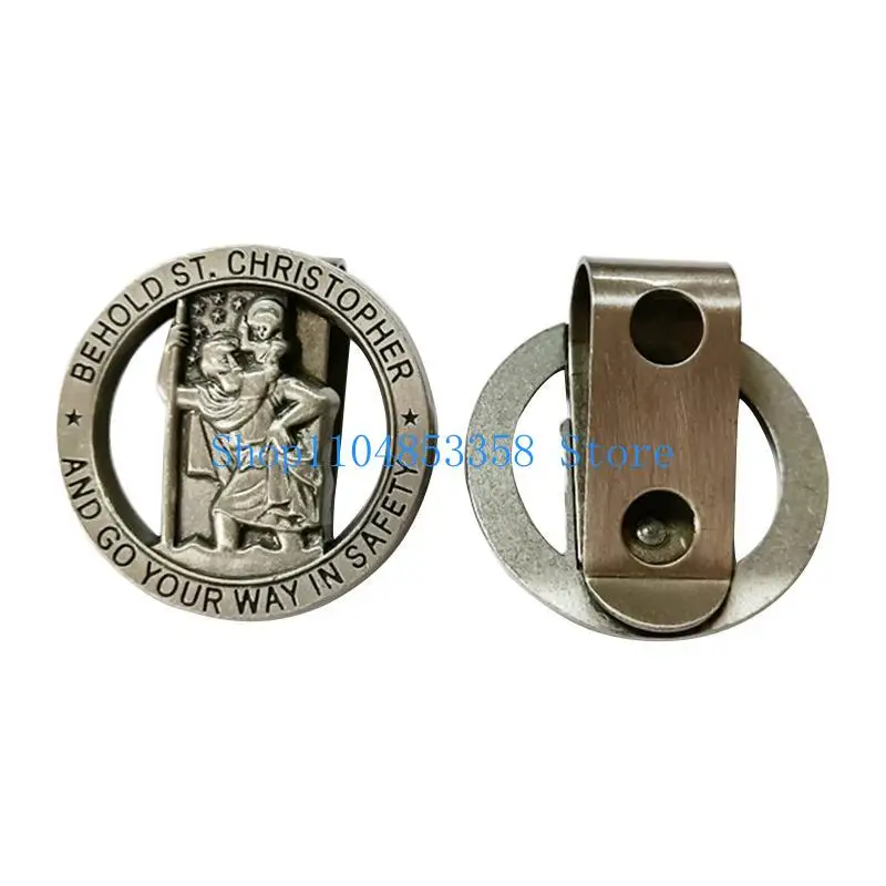 SaintChristopher médaille voiture Christopher visière pince Auto visière accessoires conduite amulette Patron Periapt