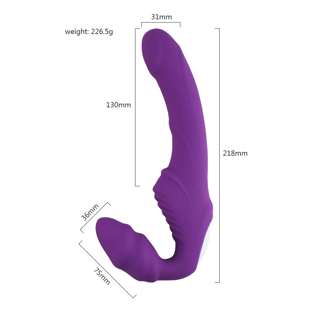 Realistic Dildo Vibrator Massager Strapless Strap on Lesbian Double Head G-Spot Stimulate Clitoris Sex Toy for Couple Dual Motor