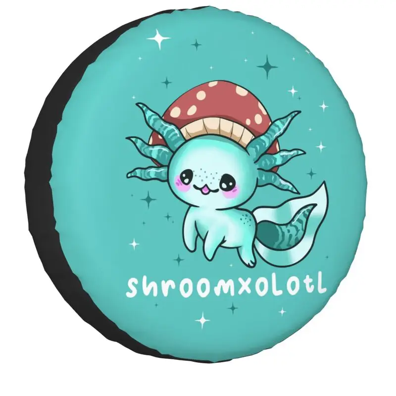 Axolotl Shroomxolotl Spare Tire Cover for Toyota Mitsubishi Jeep RV SUV Camper Salamander Car Wheel Covers 14