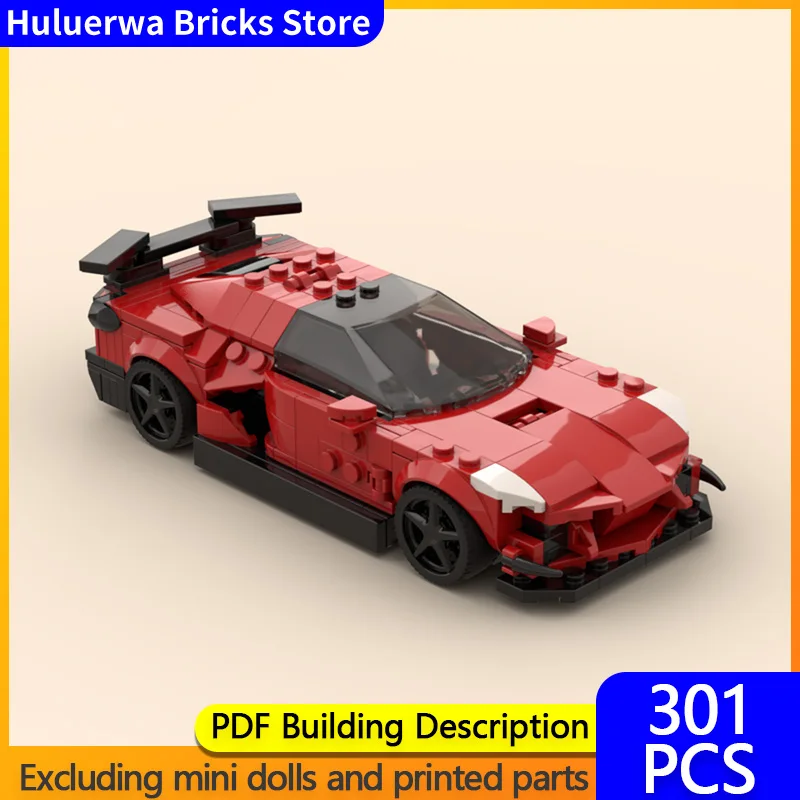 

Speed Hypercar Model MOC Building Bricks C8 Z06 Top Tier Sports Car Modular Technology Gifts Holiday Assemble Children Toys Suit