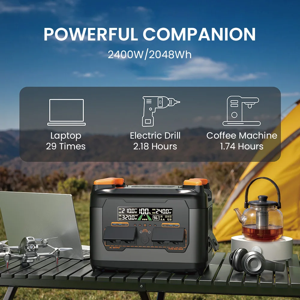NECESPOW S2400 – Estación de energía portátil 2400W LiFePO4 - imagen 4