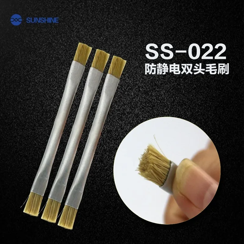 SUNSHINE SS-022B 022A 022 Anti-Static Motherboard PCB Cleaning Brush for Mobile Phone Repair Tools Kit Double Head Convenience