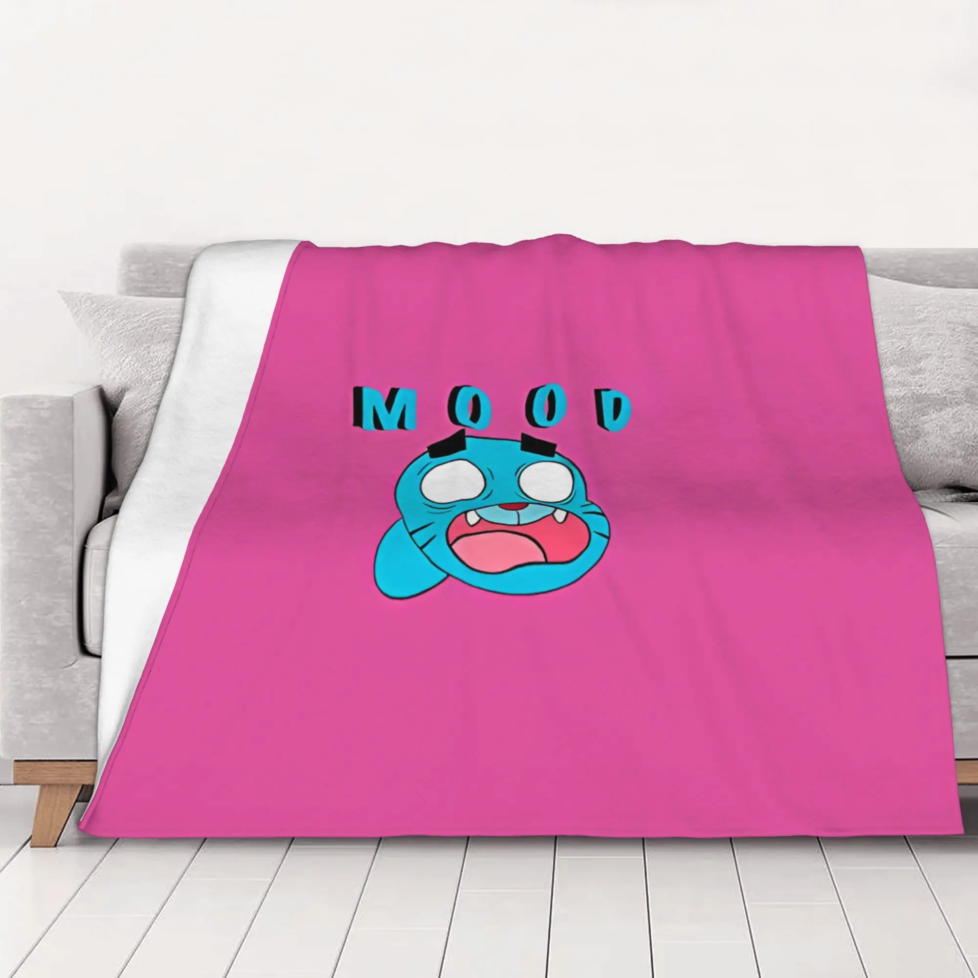 1PC home Cute Room Decor Mood Blanket Throw Blanket tThe Amazing World of Gumball Novelty Warm Blanket All Season