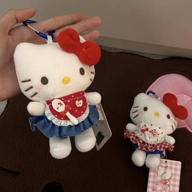 13 cm/5.12in Hello Kitty Katoen Pluche Pop Rugzak Hanger Cartoon Knuffels Kawaii Accessoires Randapparatuur Collectible Geschenken