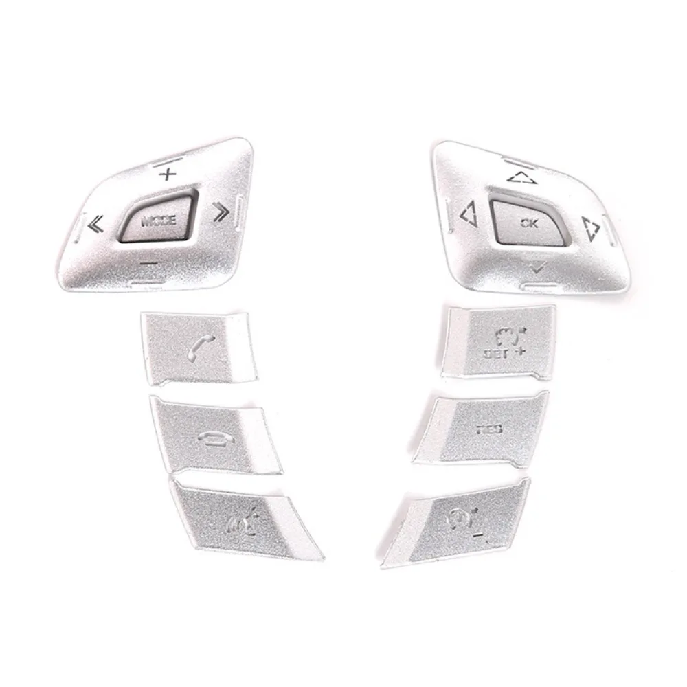 

Car Steering Wheel Button Cover For Land Rover Range Rover Evoque 2010-2019 Sticker Silver Decorative accessories