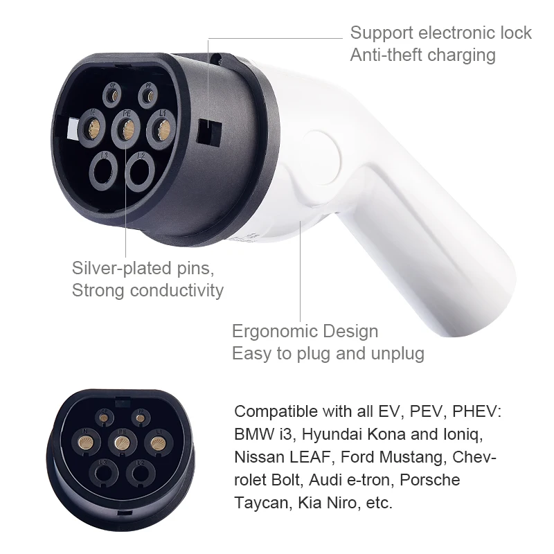 GB/T إلى SAE J1772 كابل شحن من النوع القياسي 2 EV مع شاحن EV محمول 16A J1772 كومة شحن لمحطة EV #2