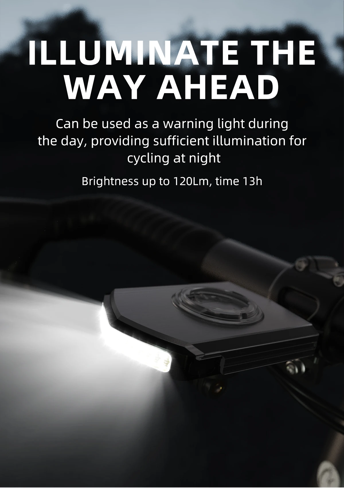 CYCLAMI RVL01 Bicycle Light Cycling Headlight 5000mAh Type-C Charging Front Lamp For Garmin XOSS IGS Computer Lights Charging