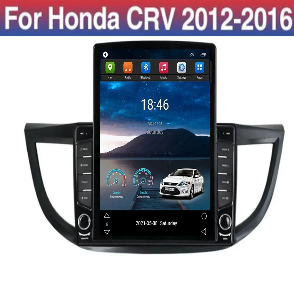 Car Radio Stereo For Honda CRV 2012 2013 2014 2015 2016 2017 Tesla Screen Radio Android 14 Screen GPS Navigation Auto Headunit