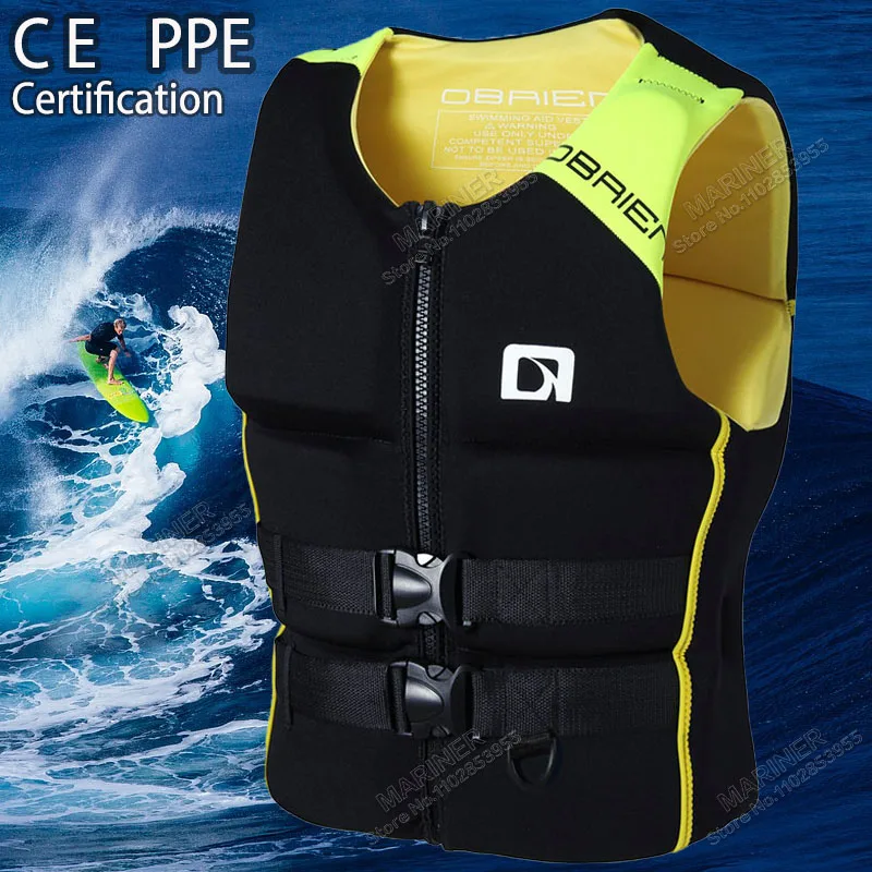 Life Vest for Adults CE Approved Jet Ski Kayak KiteSurf Excellent Quality Neoprene Life Jacket  Raft Drift Wakeboard Life Jacket