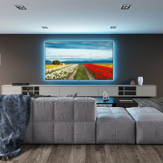 T2ALRF Trinovisuals 16:9 HDTV 4K/8K Ultra HDR 3D Led-hintergrundbeleuchtung Umgebungs Licht Ablehnung Nano Rand Fest rahmen Projektor Bildschirm – Detail 10