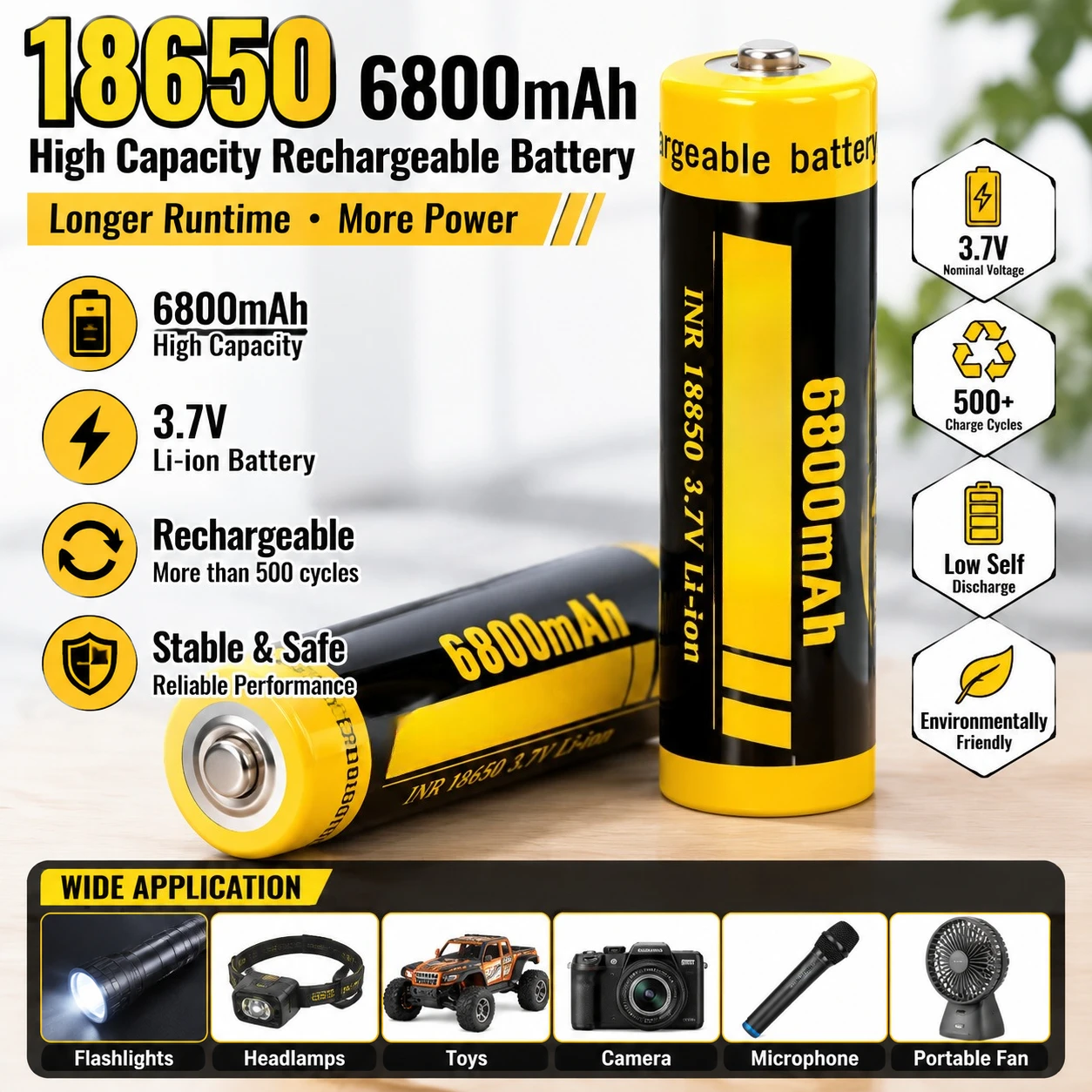 18650 7800mAh High-capacity 1.5V Dry Battery  Durable and Large Capacity Specialized Electric Toy Battery Product Battery Pack