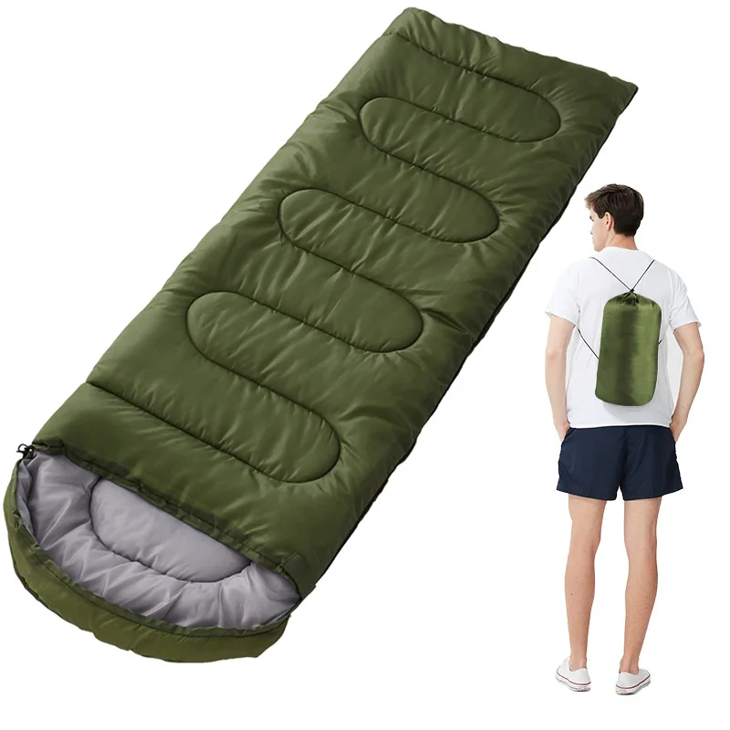 

Camp Sleeping Gears, Envelope Style Hooded Sleeping Bags, Outdoor Portable, Lightweight, Camping, Hiking, Single