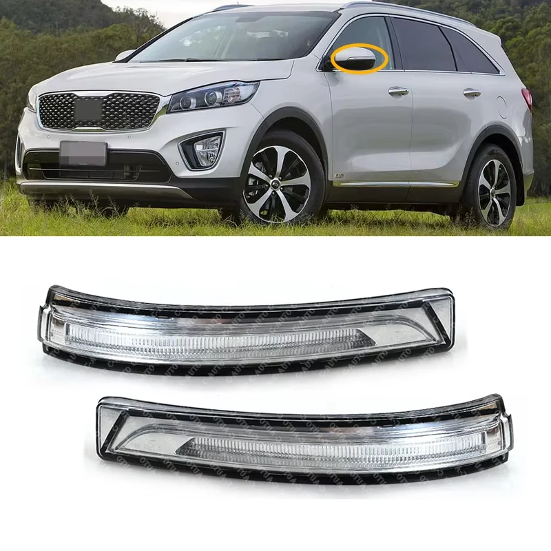 

Автомобильная лампа бокового зеркала заднего вида для Kia Sorento 2015 2016 2017 2018, светодиодная мигалка указателя поворота, автомобильный фонарь 87613C5000 87623C5000