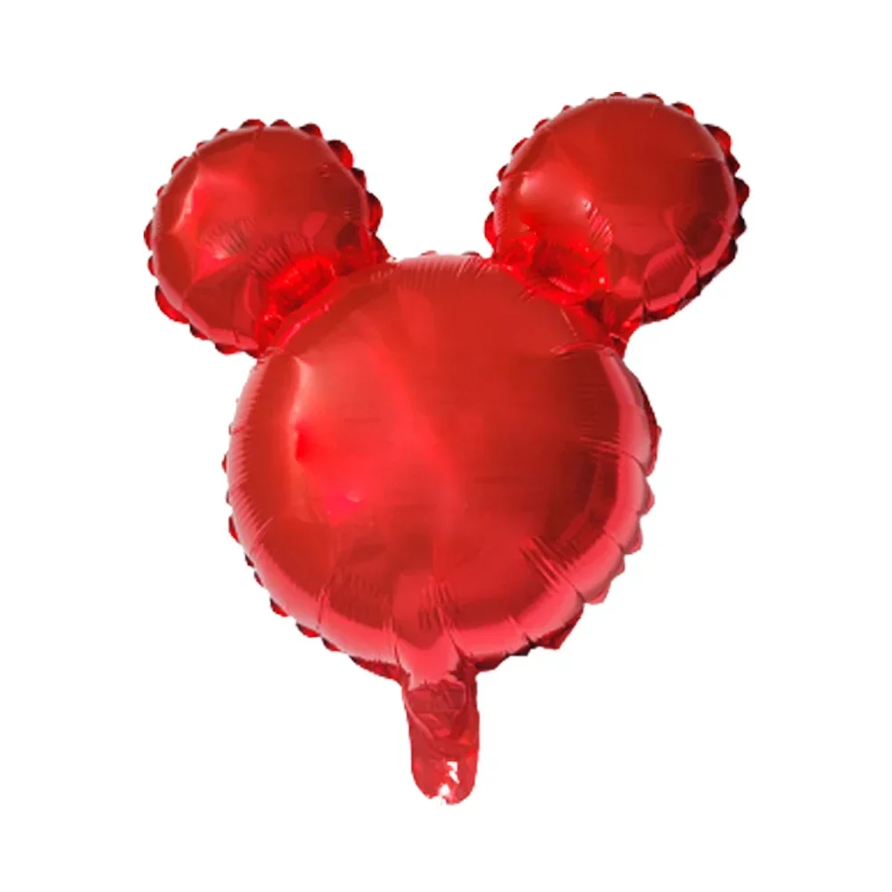 10 Stück Geburtstags-Aluminiumballons, Cartoon-Mauskopf in Uni-Farbe, Folienballons für Geburtstagsfeiern, Hochzeitsdekorationen – Detail 4