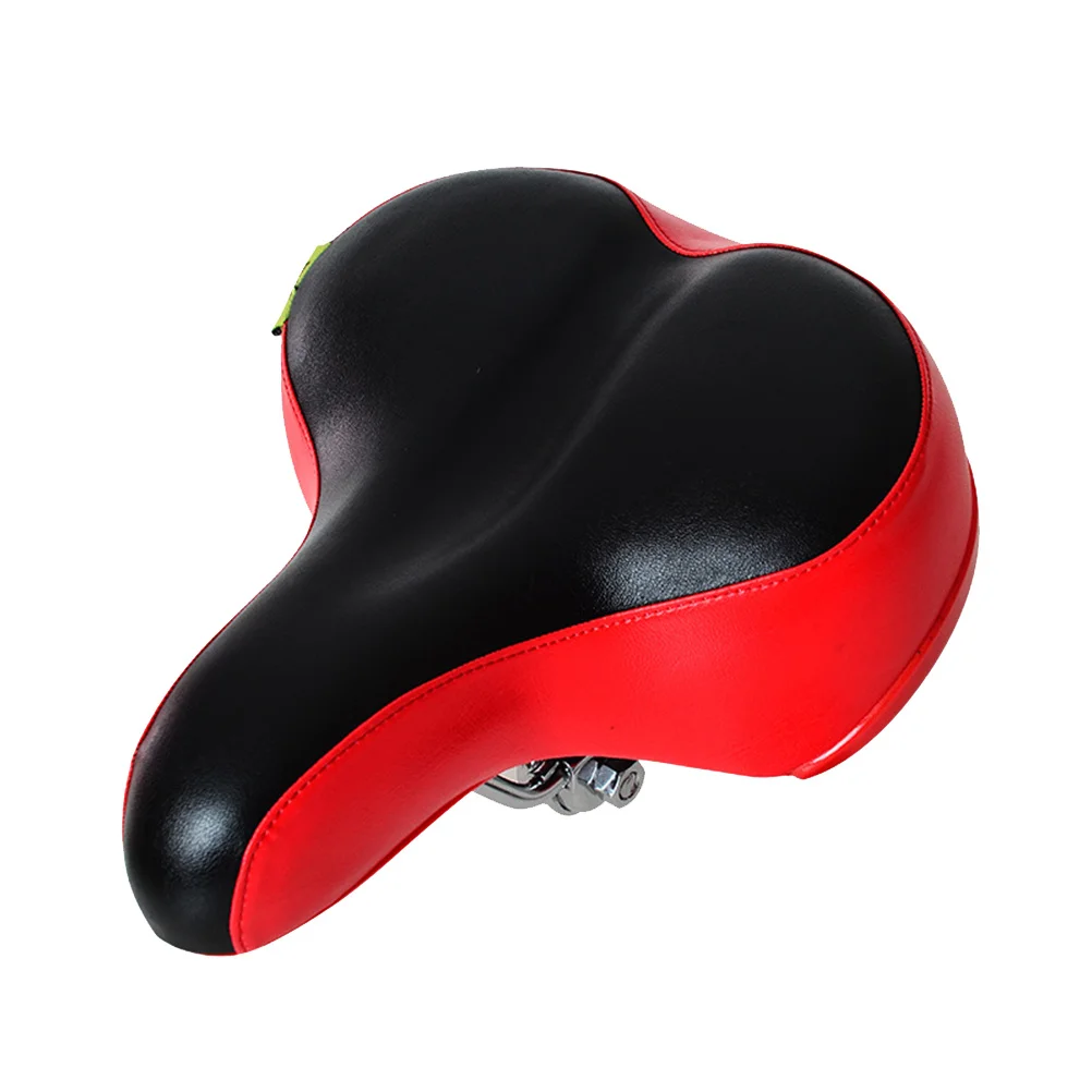 

Bike Seat Thick Padded Comfortable Red for Mountain Bike Shock Absorbing Springs Cushion Seat Saddle