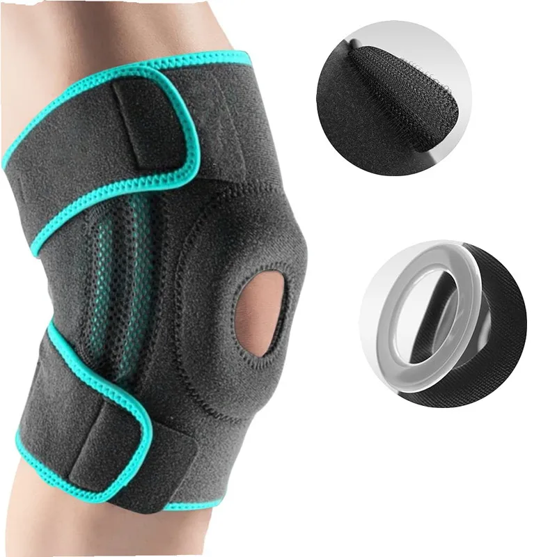 One piece Pressurized Silicone Anti Slip Knee Pads, Sports, Running, Fitness, Outdoor Cycling, Mountaineering, Spring Leg Pads