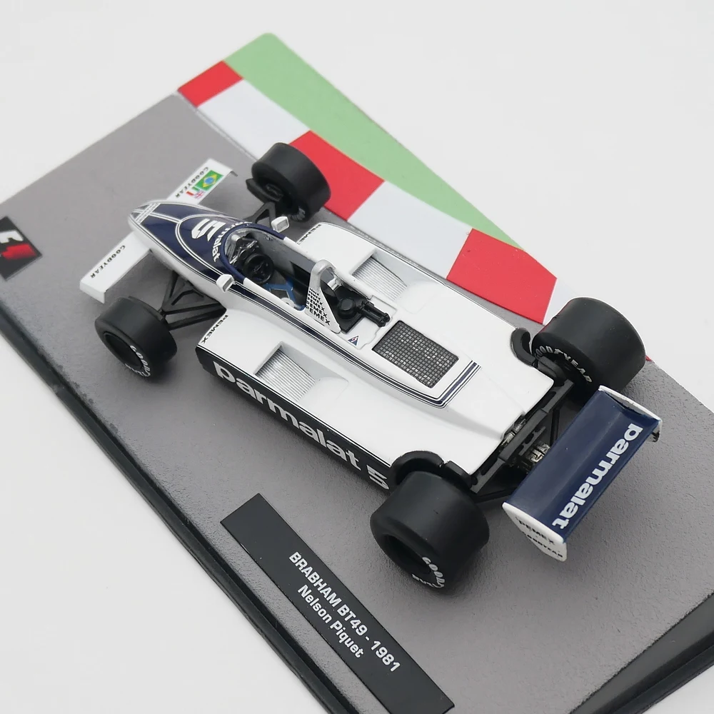 Ixo 1:43 Racing Nelson Piquet 1981 Brabham BT49 Diecast Car Model Metal Toy Vehicle