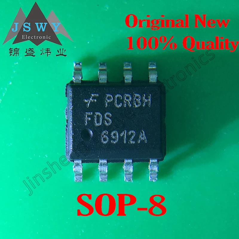 10PCS FDS6912A FDS6910 FDS6911 SMD SOP-8 MOS field effect tube integrated chip 100% genuine stock Free shipping IC