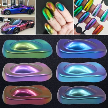Pigments caméléon peinture acrylique poudre revêtement colorant pour voiture automobile peinture décoration artisanat ongles 10g fournitures de peinture
