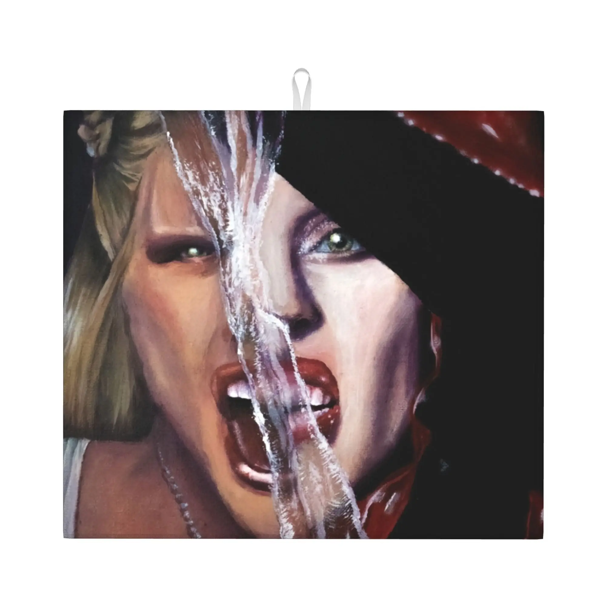 Drying Mat For Kitchen Lady Gaga Mayhem Music Singer Water Absorbent Waterproof Reusable  On Slip Kitchen Counter Protector Mat