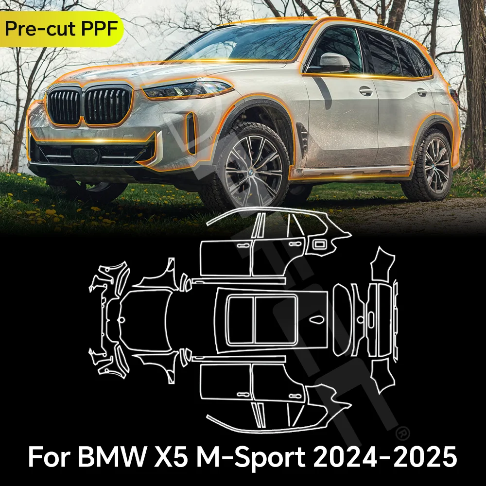 

For BMW X5 M Sport Drive40 50 M60 2024 2025 TPU Paint Protection Film Clear Bra Car Body Anti-scratch Pre-cut PPF Resistant Kit