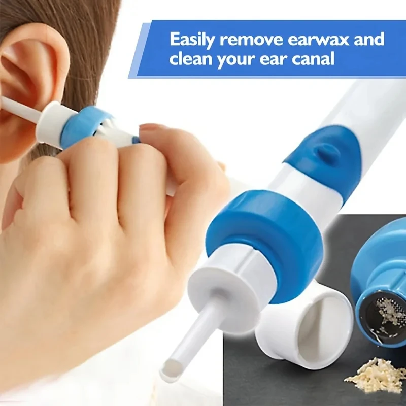1 Set Electric Ear Wax Remover, Automatic Vacuum Ear Cleaner Tool Set, Safe & Gentle Earwax Removal Kit for Adults & Kids