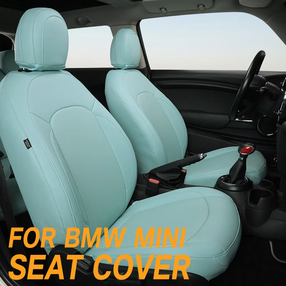 

Для BMW MINI ONE COOPER, чехлы на автомобильные сиденья на заказ, полный комплект передних и задних кожаных защитных сидений из наппа, аксессуары для интерьера