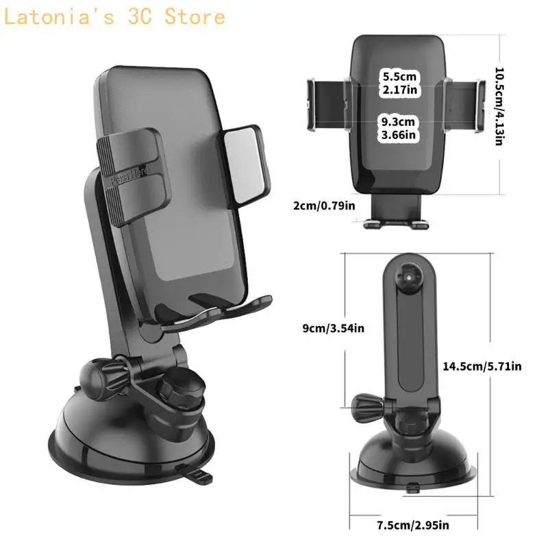 Universal Auto Boote Saugnapf Telefon Halterung Ständer Halter mit 360 Rotierenden X3UB – Detail 6