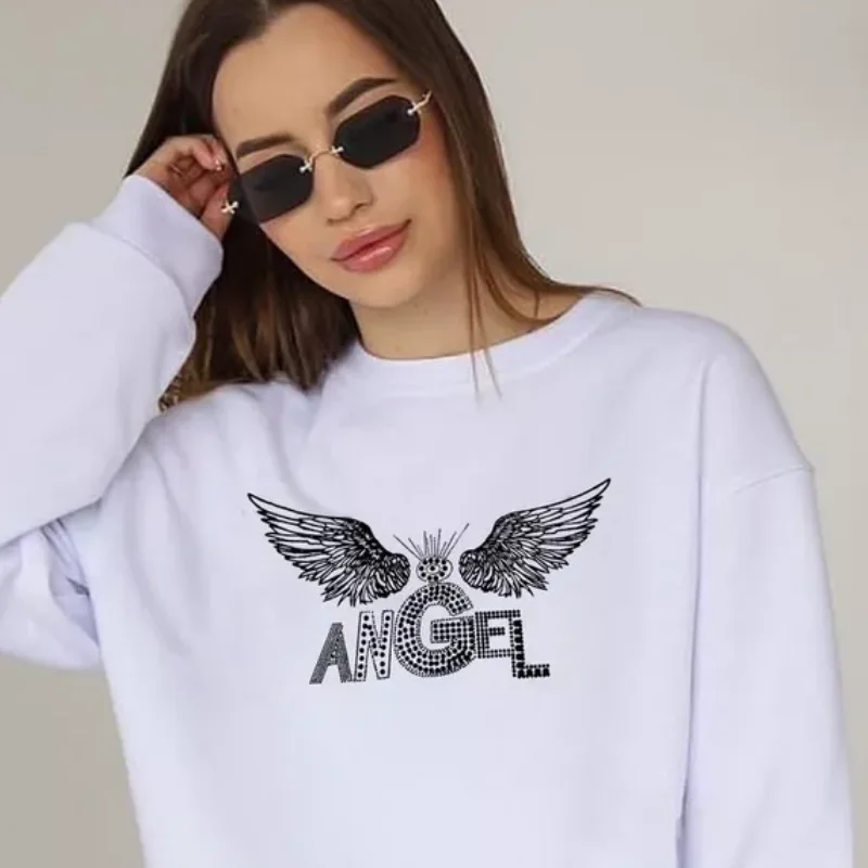 Autumn Winter American Vintage Print Individuality ins Street Warm European American China-Chic Round Neck Sweater