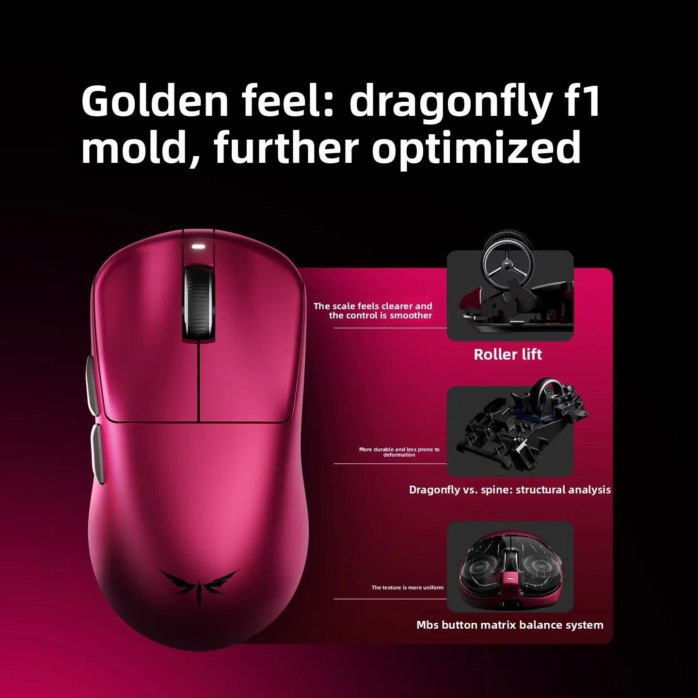 VGN Dragonfly F1 V5 Flagship Gaming Mouse, Dual Nordic 54LM20 Chip, PAW3955‑Extreme Sensor, Dual 8K Polling Rate Wireless Mouse