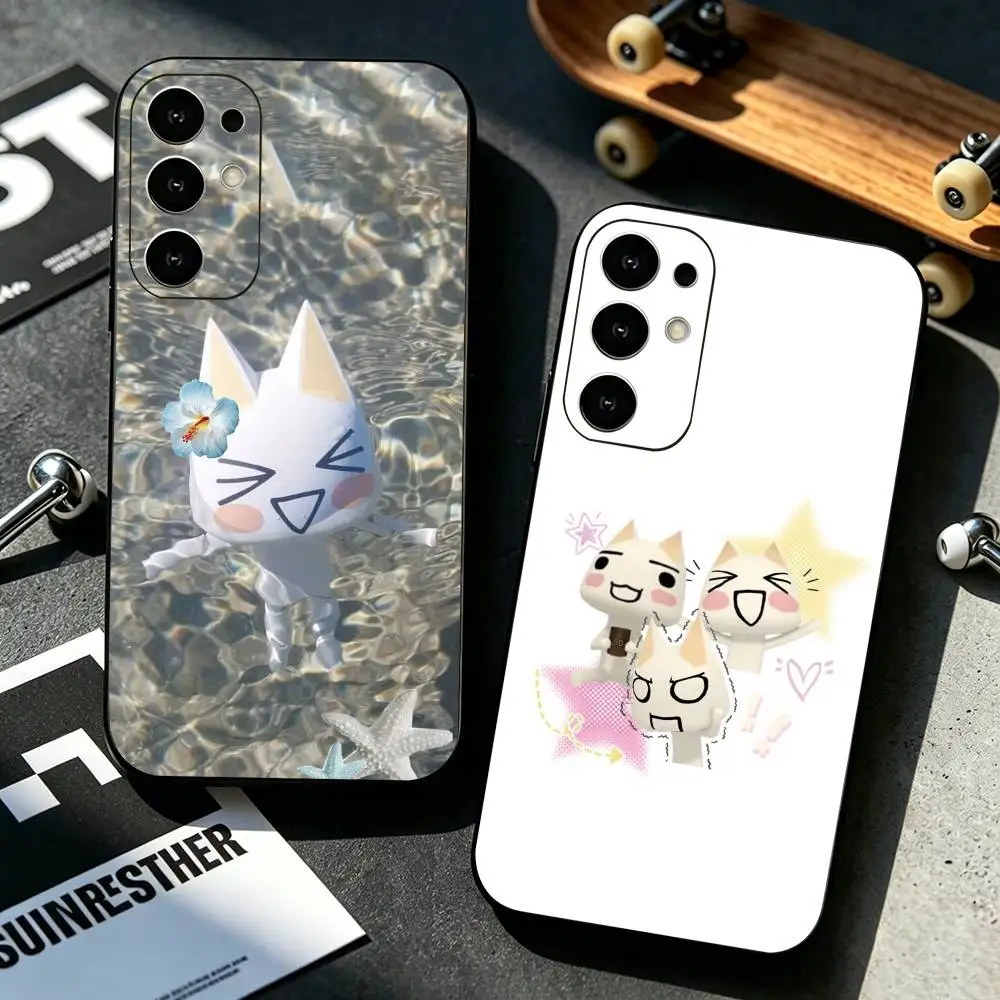 INS Cute Toro Cat-z Phone Case For Samsung S26,S25,S24,S23,S22,S21,S30,Ultra,Plus,Fe,Lite,Note,10,Black Cover