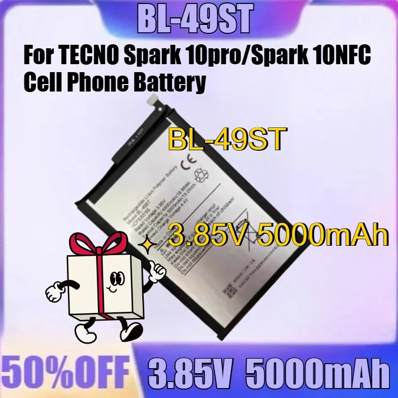 

New High Quality Battery For TECNO Spark 10pro/Spark 10NFC Cell Phone Battery BL-49ST, K17 Cell Phone Battery Replacement