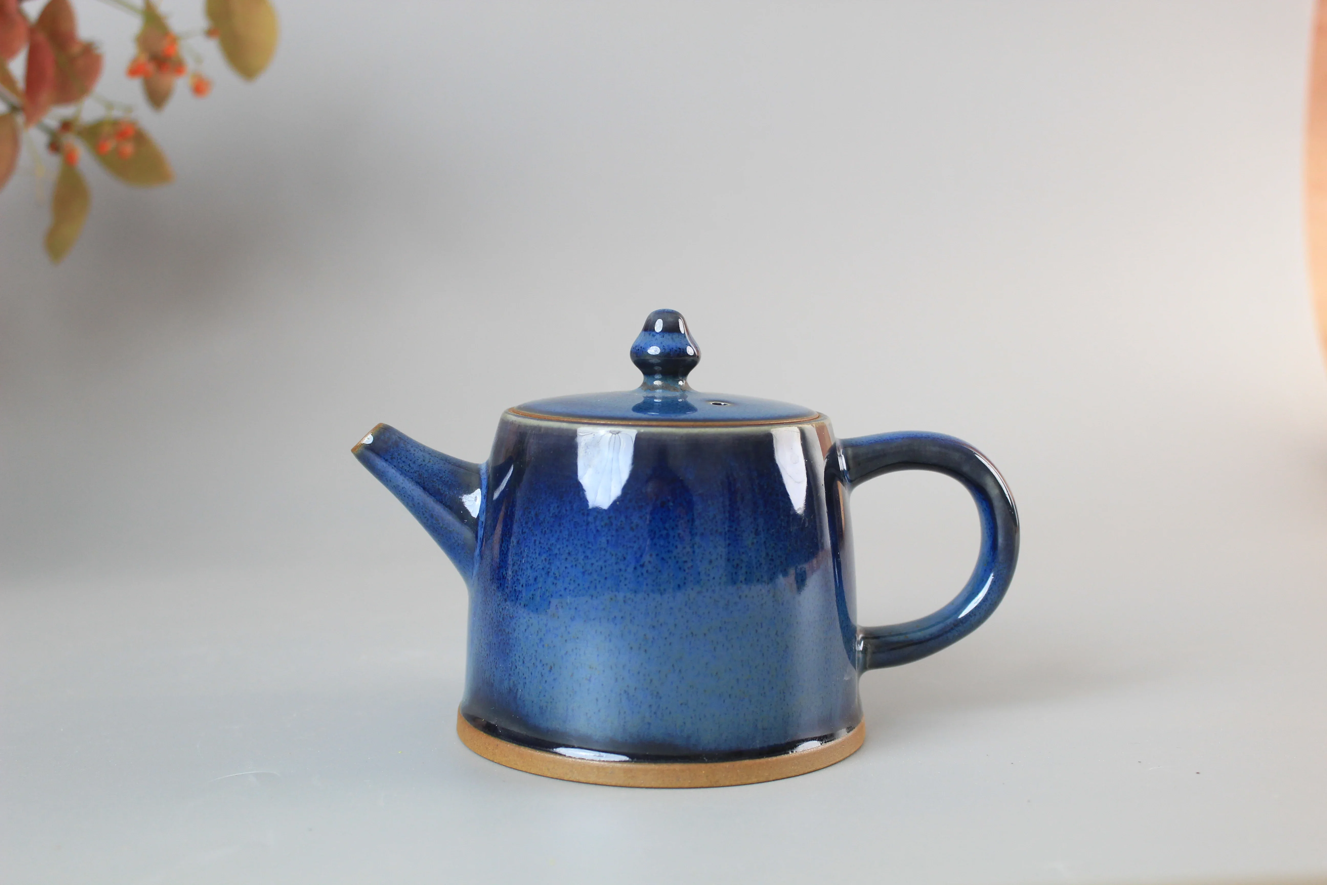 Jun porcelain starry sky glaze teapot, collection decoration.