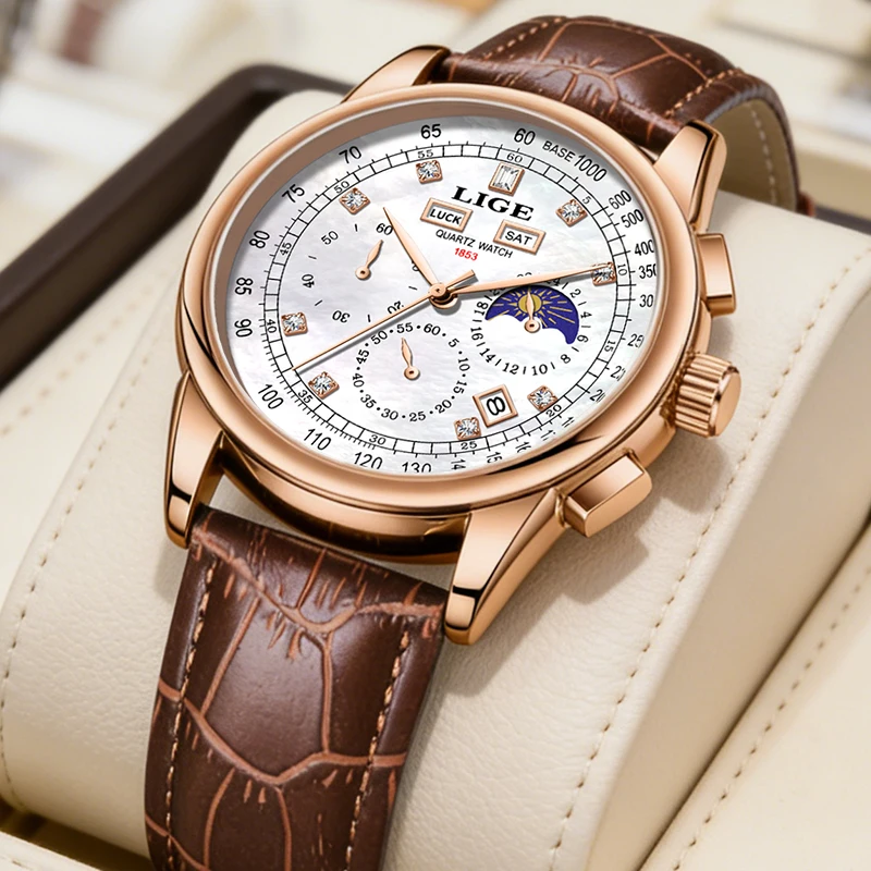 

Мужские наручные часы LIGE 2026: роскошные, модные, деловые, кварцевые, водонепроницаемые, многофункциональные, с датой. Отличный подарок. Reloj Hombre.