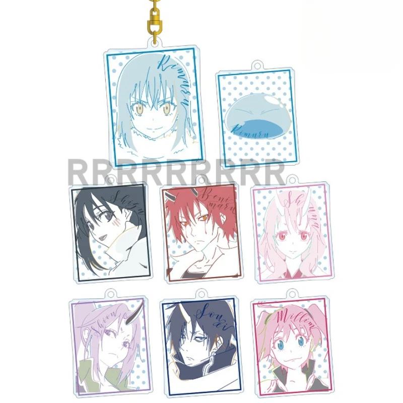 Game Rimuru Tempest Shuna Shion Souei Benimaru Shizu Keychain Doll Anime Acrylic Keyring Pendant for Gift