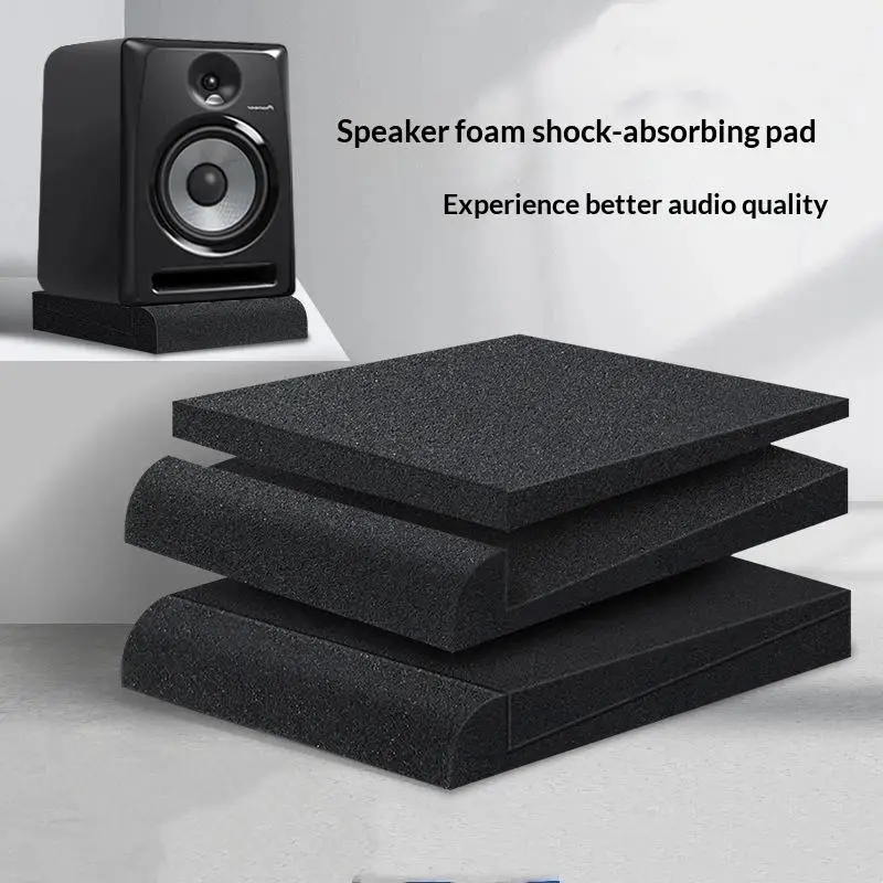 1Set 30x20x4.5cm High Density Acoustic Isolation Foam Pads Studio Monitor Speaker Isolator Pads Soundproof Panels