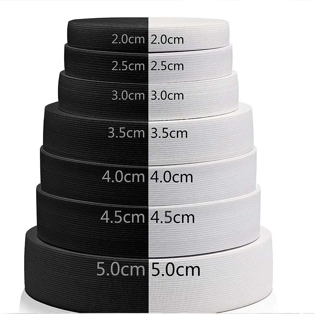 

1 Roll 42 Meters 3.5Cm Wide Knitting Elastic Band For Sewing Clothing Accessories Stretchable Flat Webbing Diy Wigs Underwear