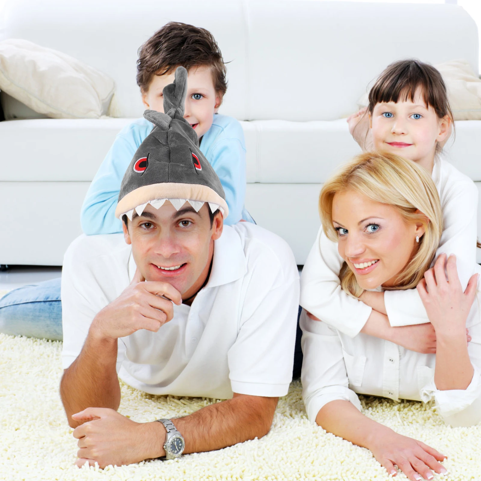 

Funny Shark Hat Electric Cosplay Adorable Performance Props Role Playing Hat Party Supplies (Able to Move, with 72 Songs)
