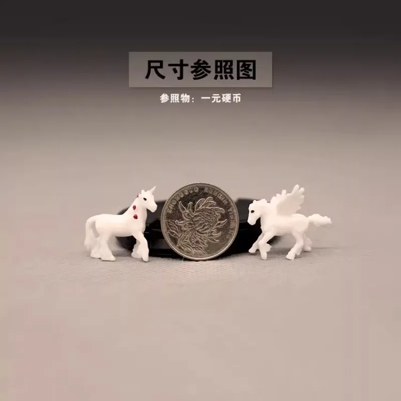 Miniatuur Fantasy Animal Action Figures Model DIY Handgemaakte materialen Eenhoorn Pegasus Desktop Miniatuur Ornament Accessoires Speelgoed