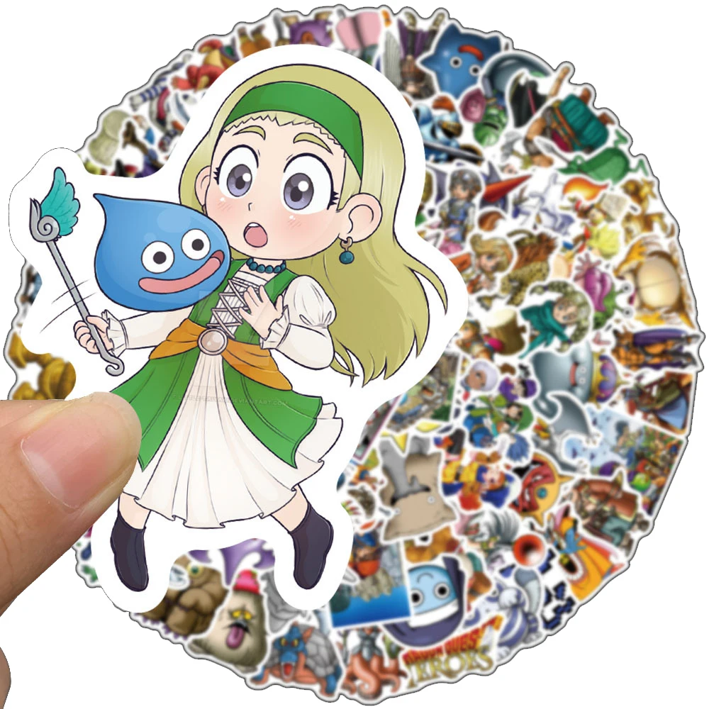 10/30/50PCS Cartoon Game Dragon Quest Creative Doodle Sticker Bicycle Scooter Car Helmet Laptop Computer Wholesale